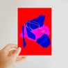 Blue Shapes Classic Postcard