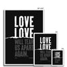 Love Will Tear Us Apart Framed Print