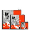 Red Street - Framed Canvas