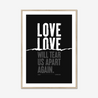 Love Will Tear Us Apart | Joy Division | Lyrics Print | Music Print - Fine Art Print