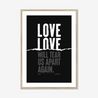 Love Will Tear Us Apart | Joy Division | Lyrics Print | Music Print - Fine Art Print