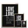 Love Will Tear Us Apart Framed Print