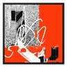 Red Street - Framed Canvas