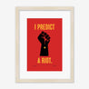 Fine art print, Giclée print, Art print, Framed poster, Poster, Handmade, 200 gsm paper, Typography, Music Lyrics, Music Print, Kaiser Chiefs, I Predict A Riot