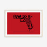 Framed Print, Fine Art Print, Music Poster, Music Lyrics, The The, Armageddon Days, Red, Gun, Graffiki