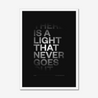 There Is a Light That Never Goes Out #2 | The Smiths | Lyrics Print | Music Print - Fine Art Print