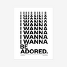 Fine art print, Giclée print, Art print, Framed poster, Poster, Handmade, 200 gsm paper, Typography, Music Lyrics, Music Print, The Stone Roses, I Wanna Be Adored