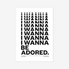 Fine art print, Giclée print, Art print, Framed poster, Poster, Handmade, 200 gsm paper, Typography, Music Lyrics, Music Print, The Stone Roses, I Wanna Be Adored